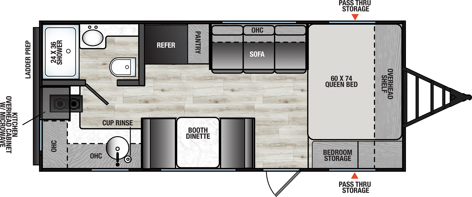 Viking Travel Trailers 19RK Floorplan